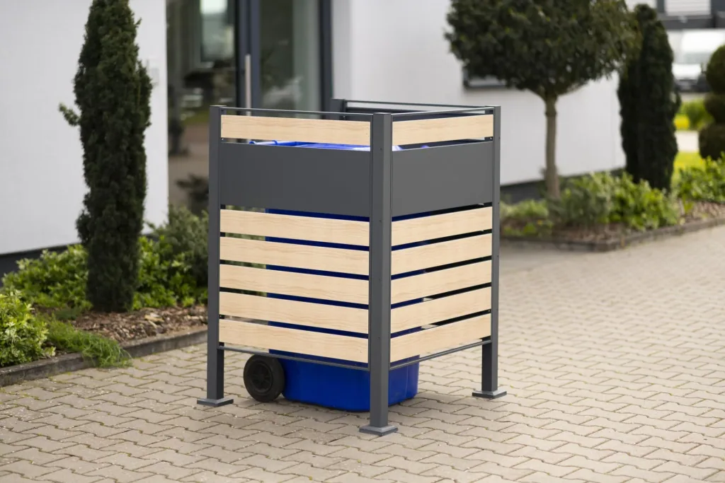 Mülltonnenverkleidung Planum 1er Box, 120 cm, holzoptik
