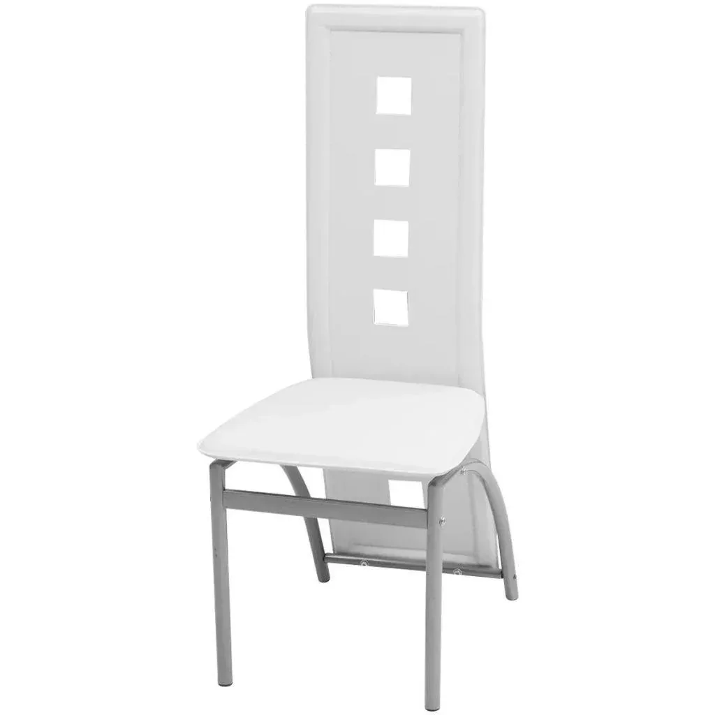 Esszimmerstühle 2tlg. Kunstleder weiß