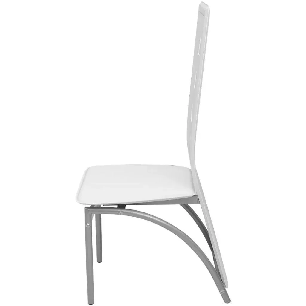 Esszimmerstühle 2tlg. Kunstleder weiß