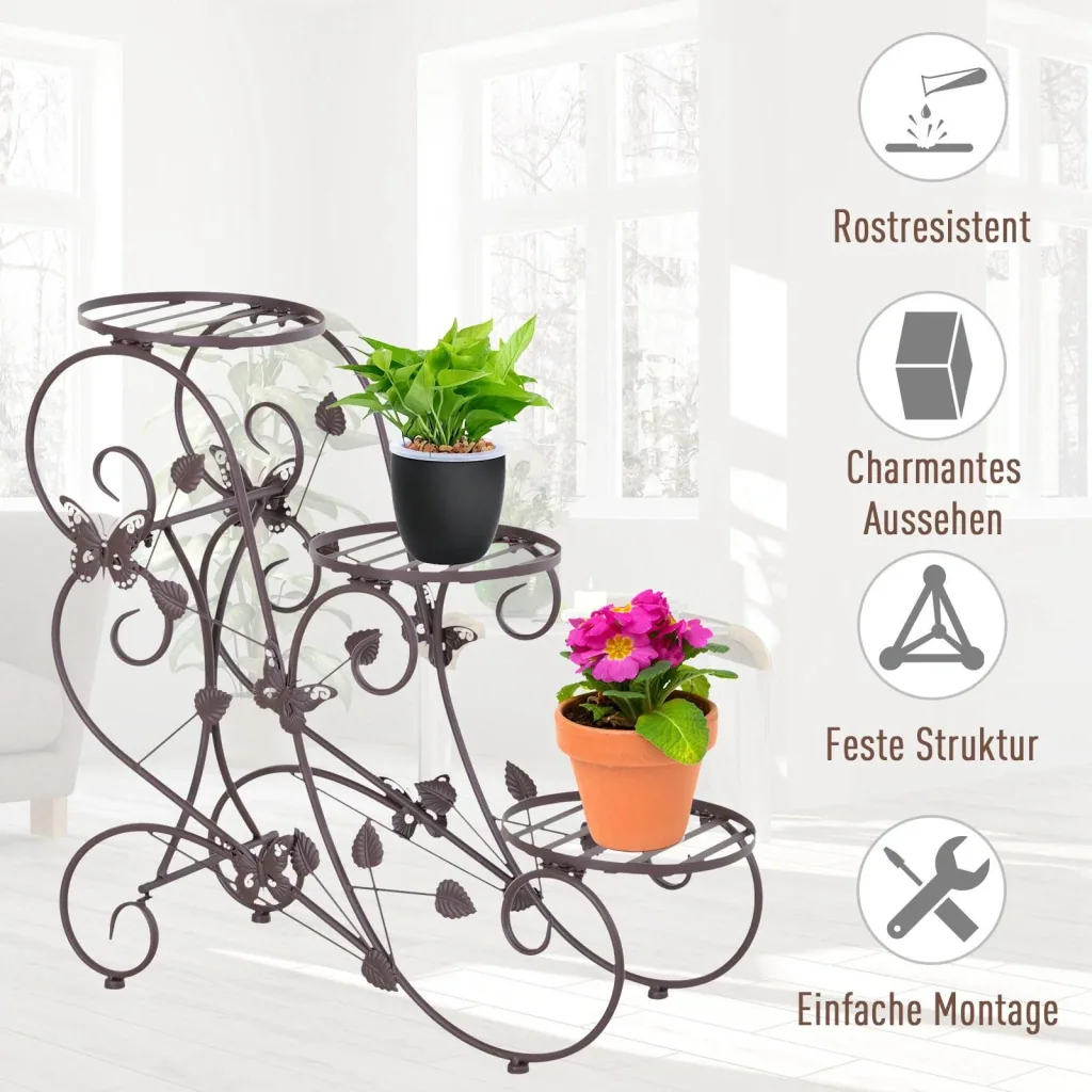 Dreistufiges Blumenständer