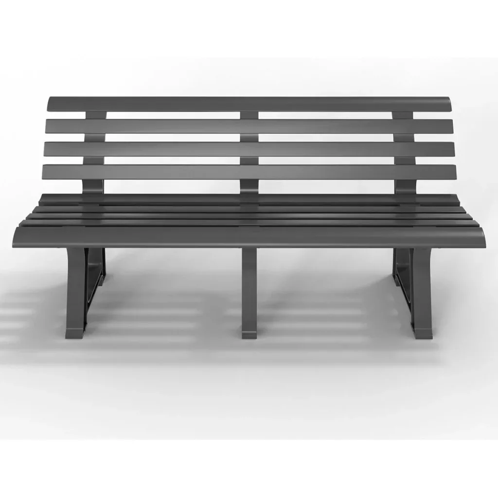Gartenbank Orchidea anthrazit 145x49x74 cm