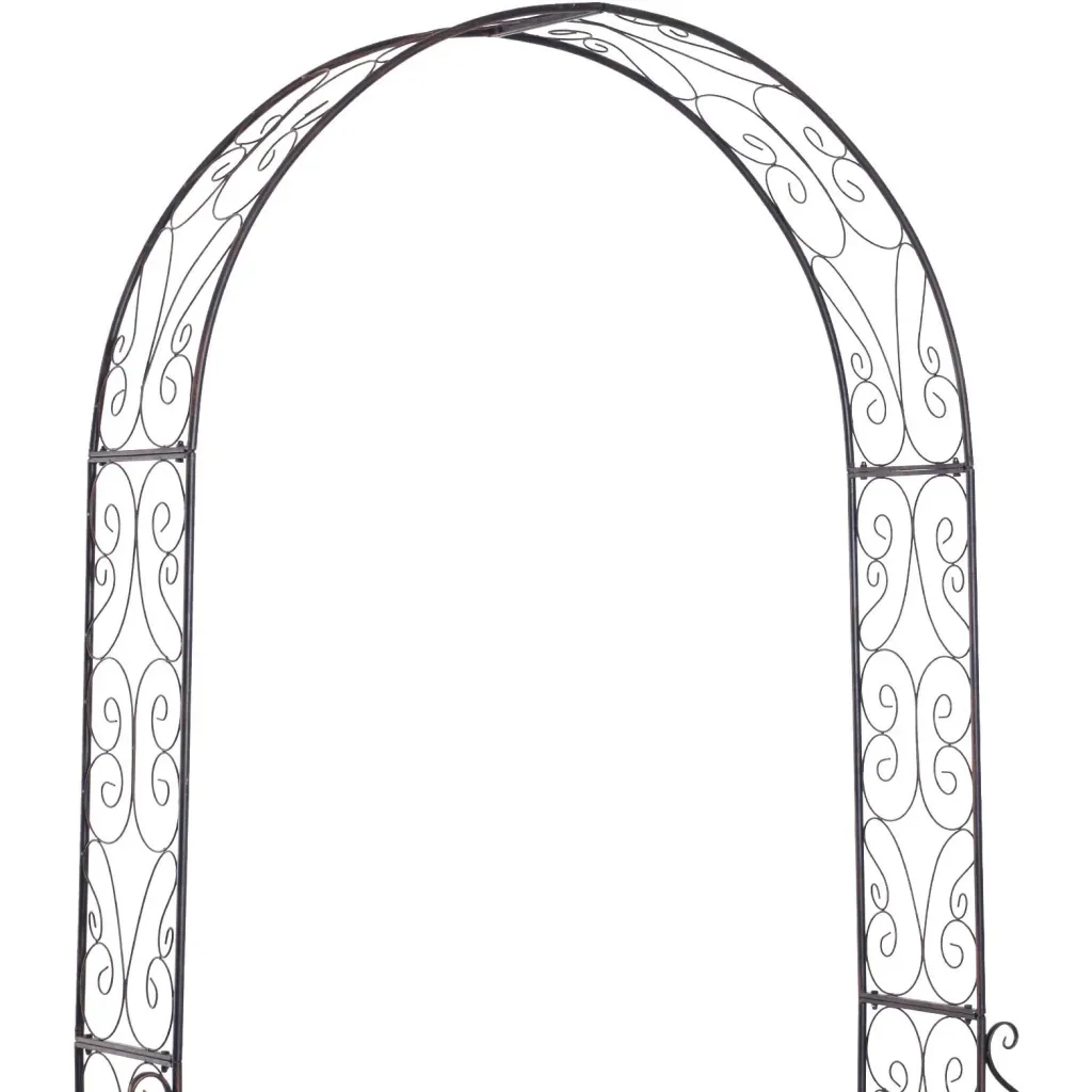 Torbogen Rankgitter Pflanzbogen Rosenbogen Garten Bogendach Metall 120 x 30 x 226 cm