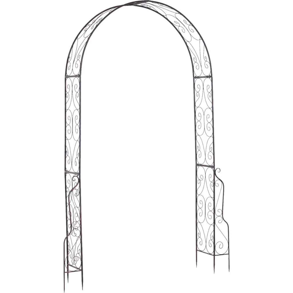 Torbogen Rankgitter Pflanzbogen Rosenbogen Garten Bogendach Metall 120 x 30 x 226 cm