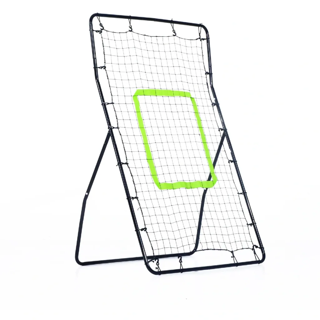 Kickback Fußball Rebounder Tor Netz Stahl 75x126cm Schwarz