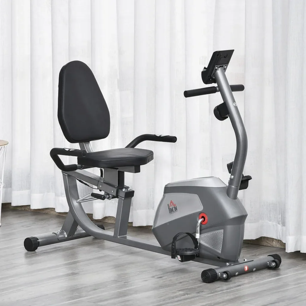 Liegeergometer mit LCD-Anzeige 8 stufig einstellbarem Magnetwiderstand Liegeheimtrainer Nutzergewicht bis 110 kg für zu