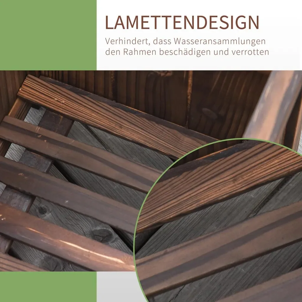 Pflanzkasten Blumenständer Rankgitter Rankkasten Rosenbogen Garten Holz Braun 60 x 30 x 122,5 cm
