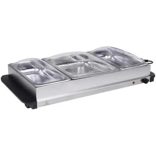 Buffetwärmer 400 W 2x2,5L+1x4L Edelstahl