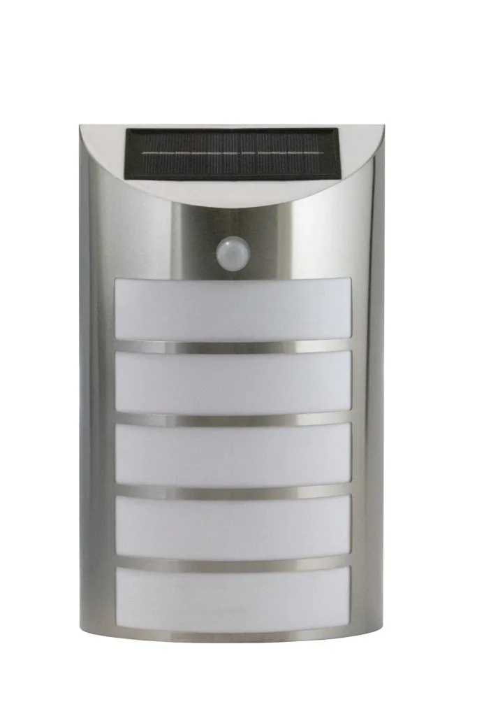 LED Solar Wandlicht aus Edelstahl mit Bewegungsmelder
