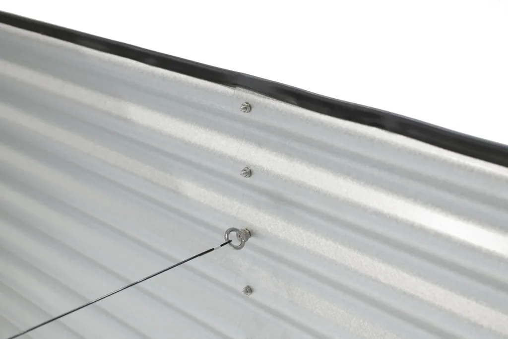 Westmann Hochbeet Grow Faster, 240×80×82 cm, Silber – Metall aus verzinktem Wellblech