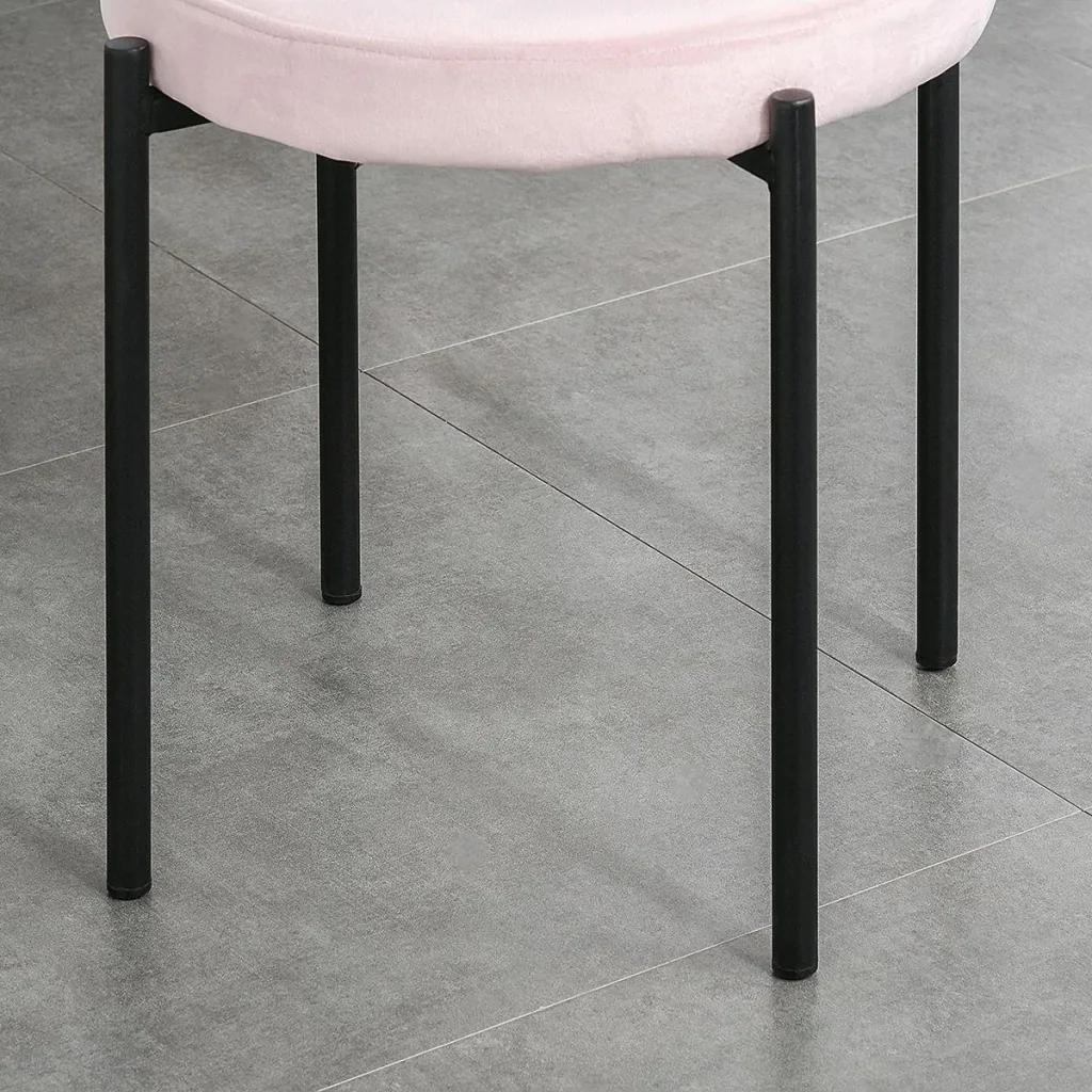 Hocker 4-teiliges Set mit Samtüberzug Grau