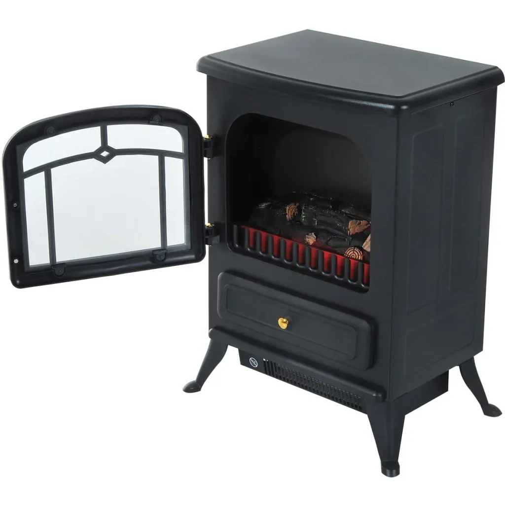 Elektrokamin Standkamin 1850 Watt Schwarz