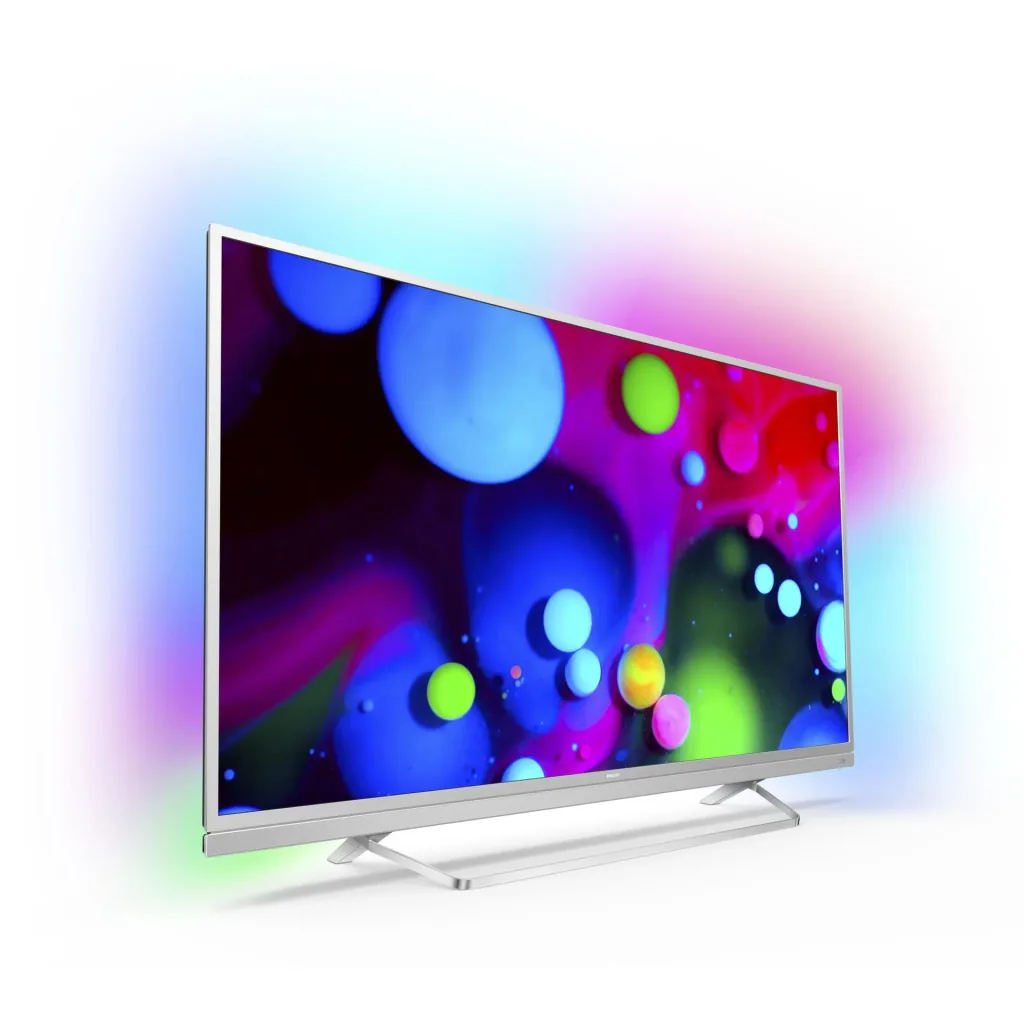Ultraflacher 4K UHD-LED-Fernseher 49", mit 3-seitigem Ambilight