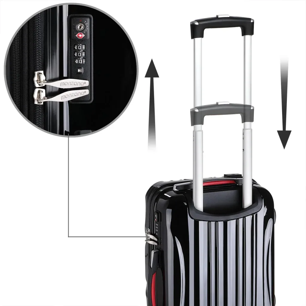 Hartschalenkoffer Ikarus Black M aus ABS 38l 55x35x20cm