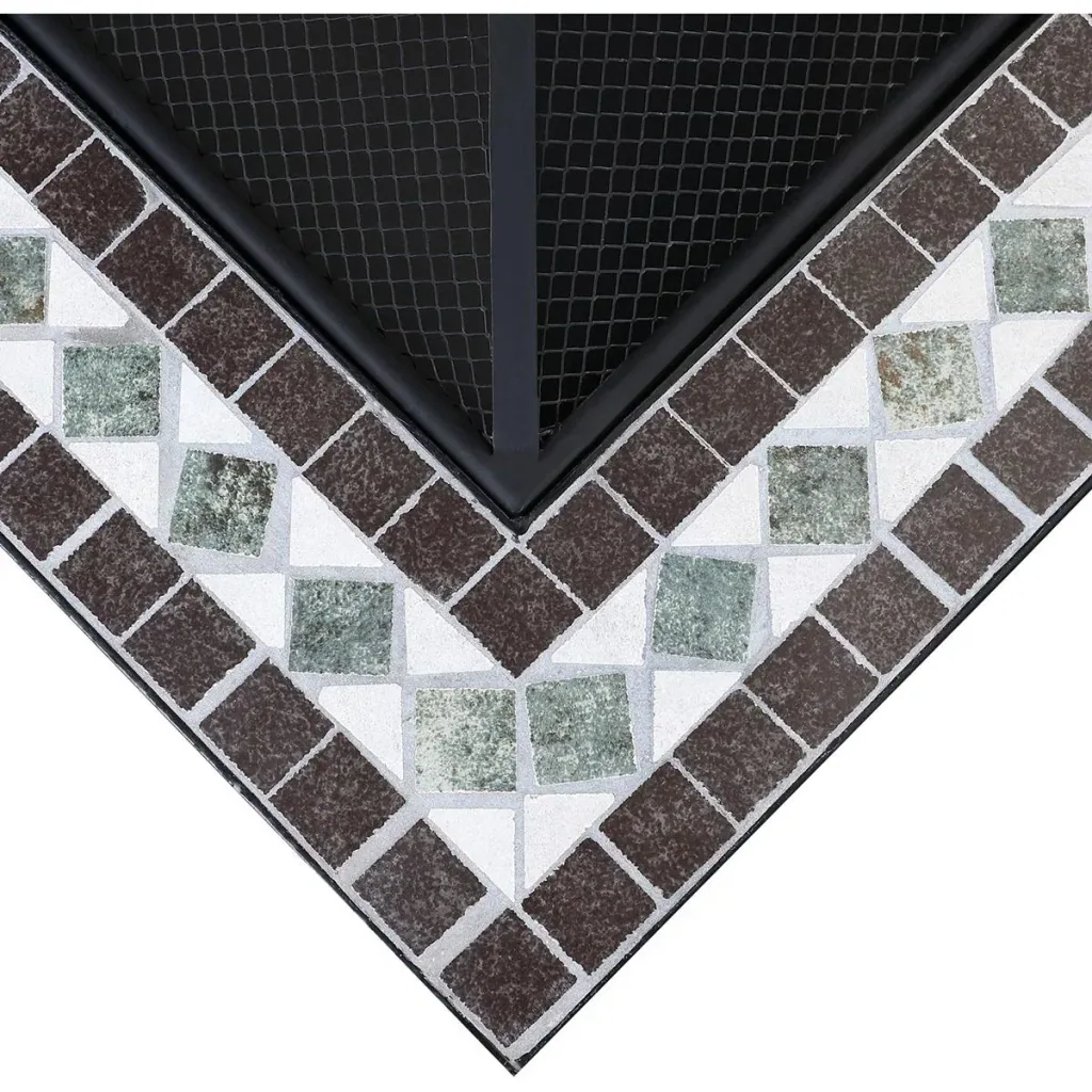 Mosaik Feuerschale Quadrat 76x76cm