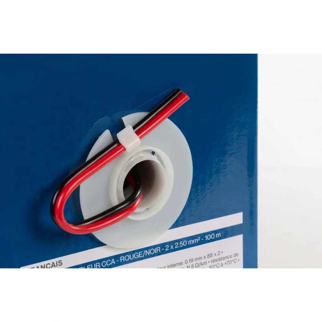 cca-lautsprecherkabel - rot/schwarz - 2 x 2.50 mm² - rolle 100 m
