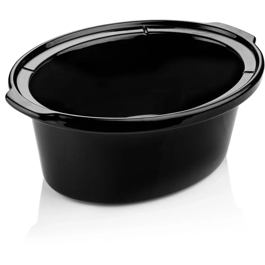 Slow Cooker - mit abnehmbarer Keramikpfanne - 6 Liter - Edelstahl
