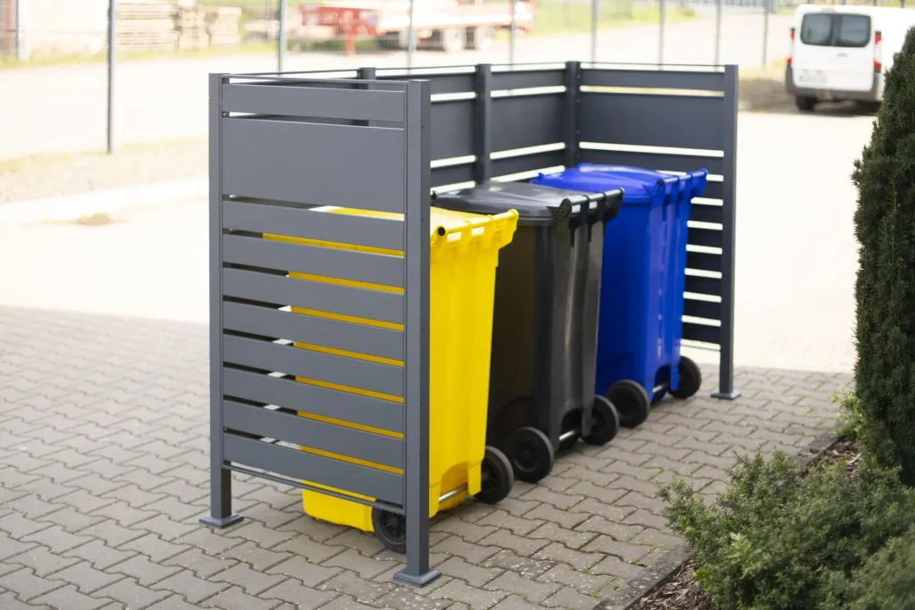 Mülltonnenverkleidung Planum 3er Box, 150 cm, anthrazit