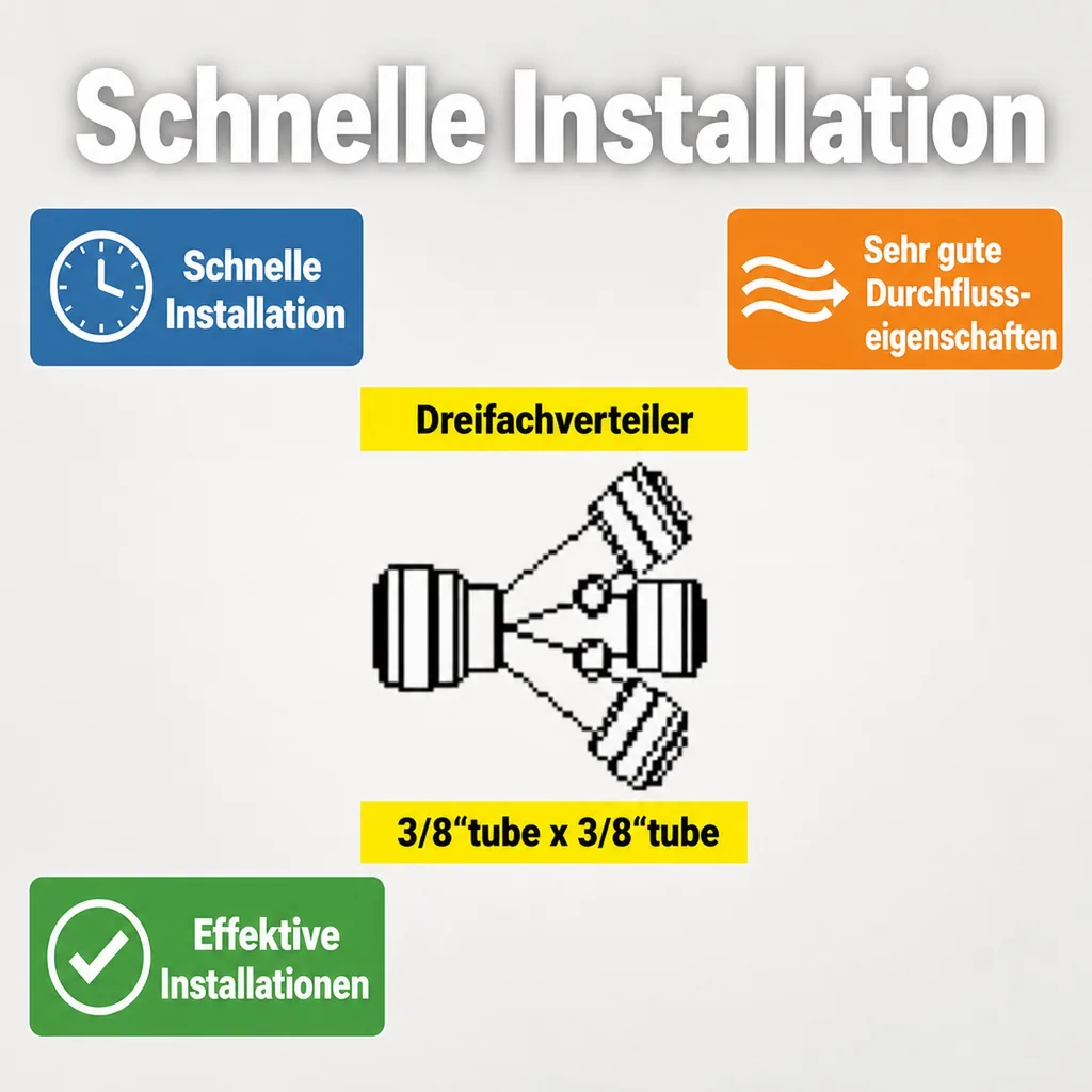 Dreifachverteiler für Schlauch 3/8"