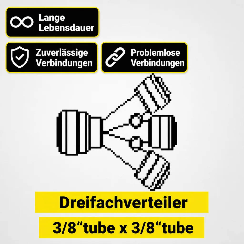 Dreifachverteiler für Schlauch 3/8"