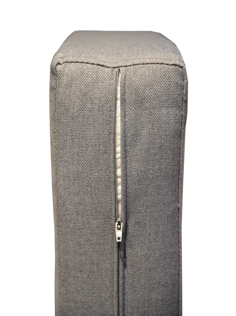 Doppelliege DELIA, Alu, dunkelgrau / Polyester, grau