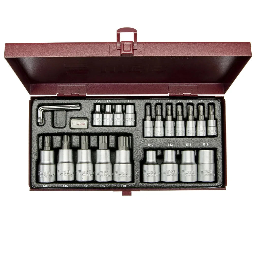 TX-Steckschlüssel-Garnitur, 23-teilig- 1/4" + 1/2"