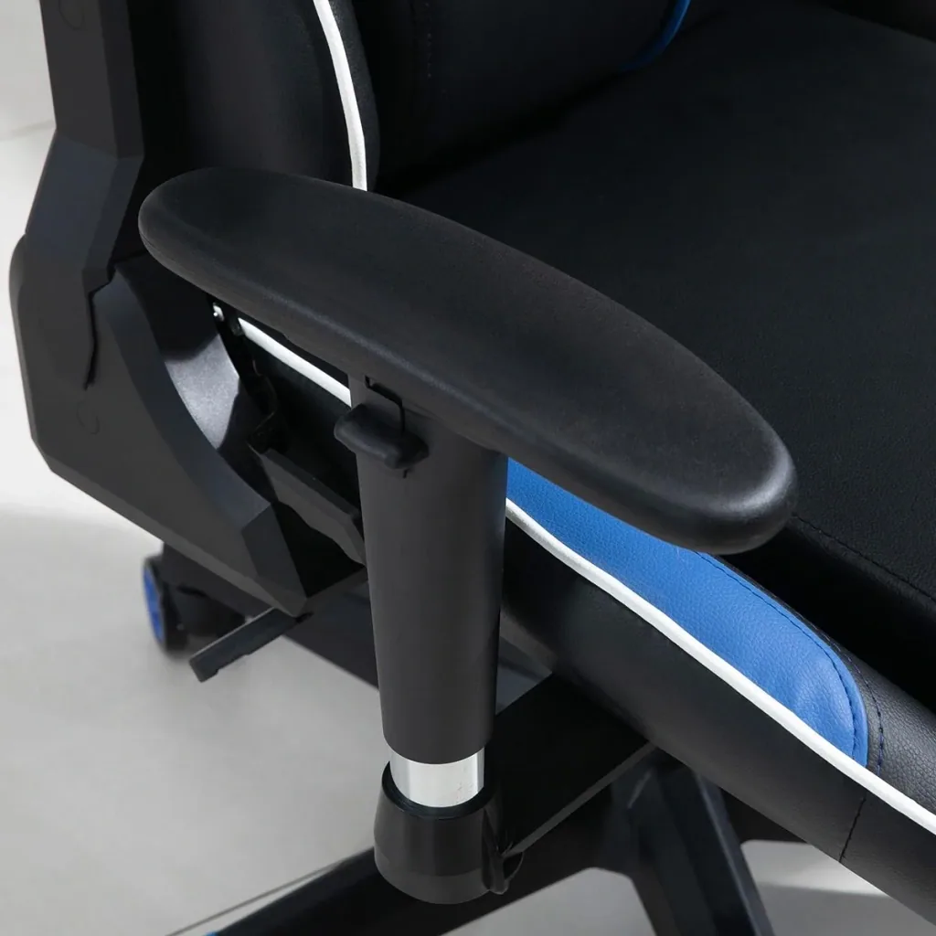 Gamingstuhl ergonomisch geformt Blau, Schwarz