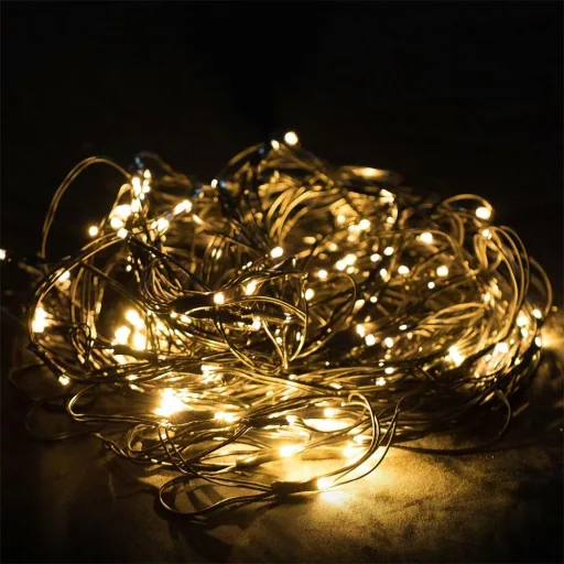 Weihnachts-Netzbeleuchtung mit 160 warmweißen LEDs | für den Innen- und Außenbereich | 200 x 150 cm | MIT Fernbedienung