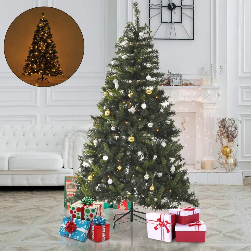 Weihnachtsbaum 180cm Tannenbaum 200 LEDs 745 Spitzen