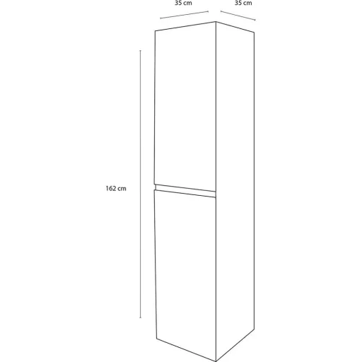 Concept Bade Hoher Schrank links gris fsc