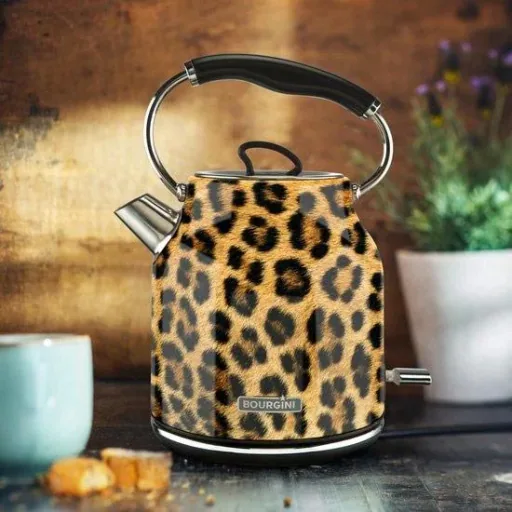 Panther Wasserkocher - 1.7L und Toaster - Panther Druck - Leopard - Retro