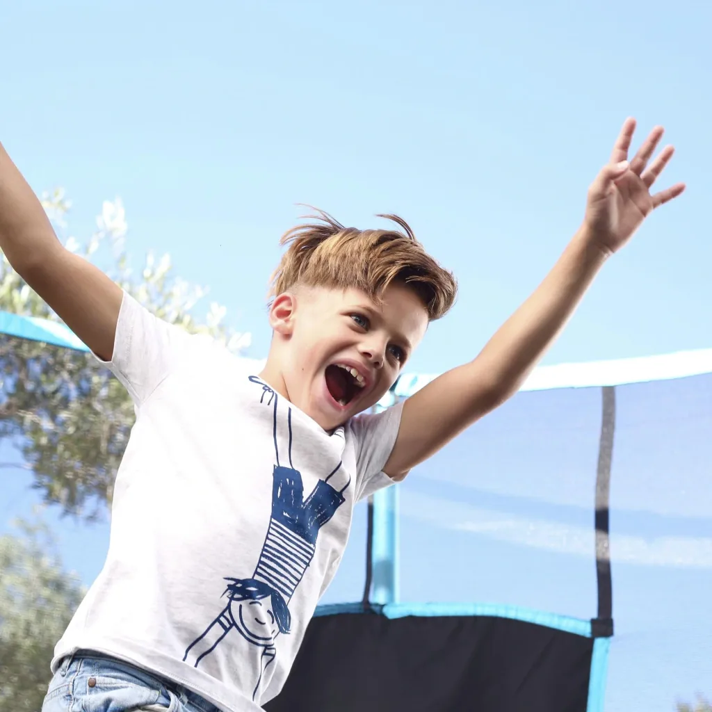 Genius Trampolin blau/schwarz Ø427 cm
