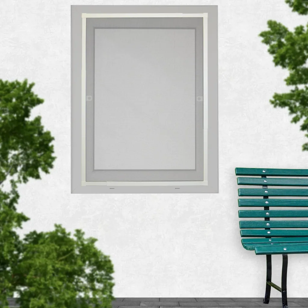 Teleskop-Insektenschutzfenster slim mit Pollenschutz 18 x 14 - 120 x 140 cm, weiß