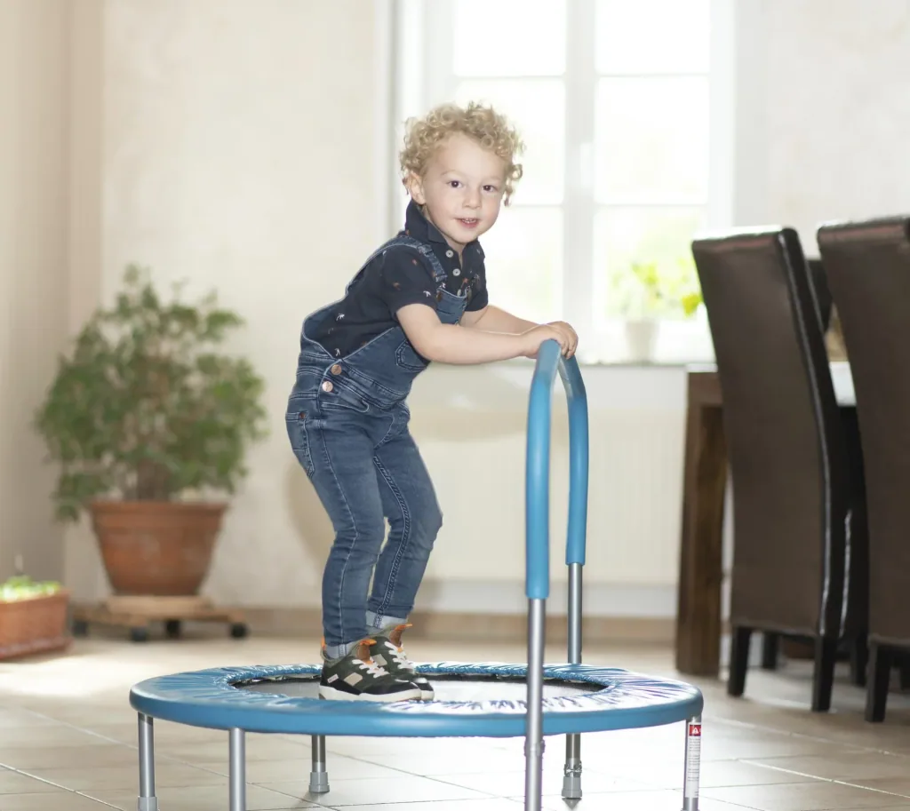 Kinder- & Fitnesstrampolin blau