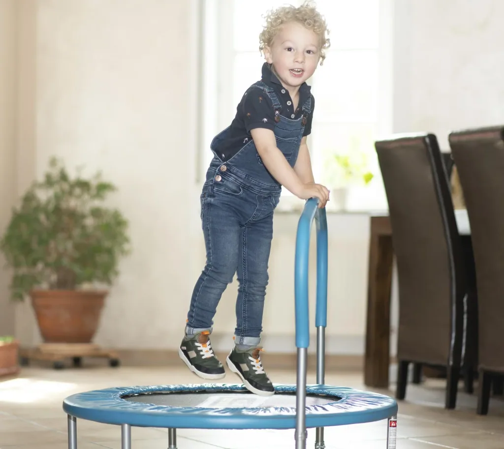 Kinder- & Fitnesstrampolin blau