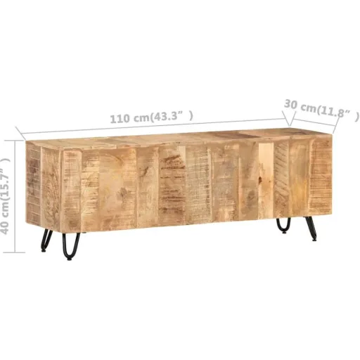 TV-Schrank 110x30x40 cm Mango-Massivholz
