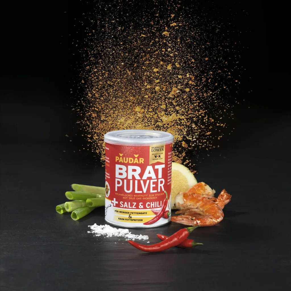 Pflanzliches Bratfett-Pulver, „PAUDAR“, mit Chili und Salz, 175 g