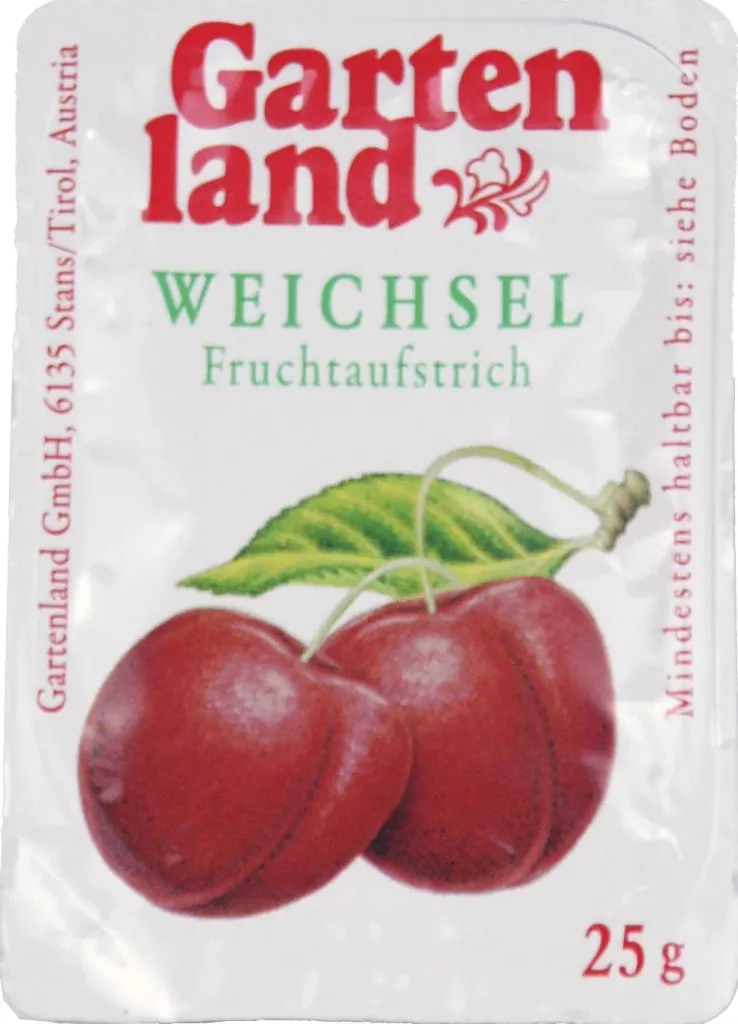 Marmeladentopf mit Deckel und Löffel, 10 Portionspackungen Fruchtaufstrich á 25 g, 250 g
