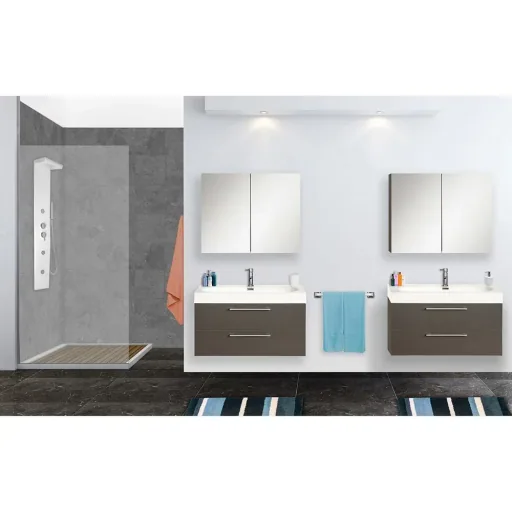 Shallow Badezimmermöbel 60cm - anthrazit