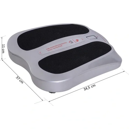 Shiatsu Fußmassagegerät Elektrisch Wärmefunktion Reflexzonenmassage Fußmassage 2 Modi Silber
