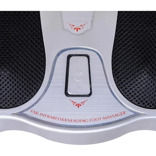 Shiatsu Fußmassagegerät Elektrisch Wärmefunktion Reflexzonenmassage Fußmassage 2 Modi Silber