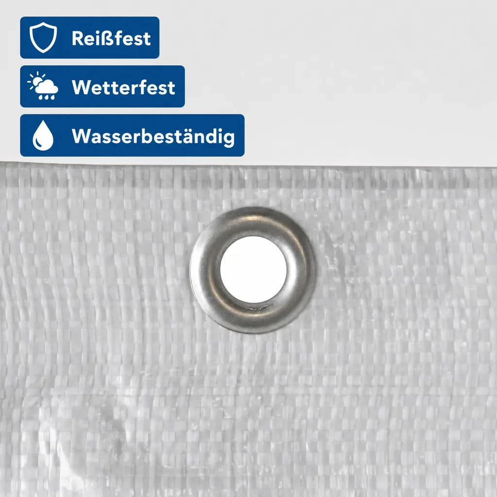 Gerüstplane 2,60 x 10 m 150 g/m² Weiss