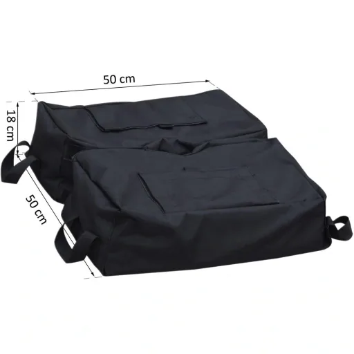 Sonnenschirmständer Schirmständer Sandsack 2 x Beutel befüllbar 100 kg mit 1 Schaufel 50 x 50 x 18 cm