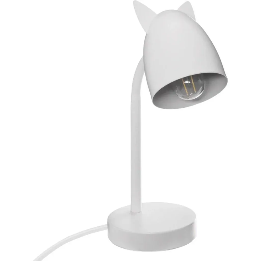 Schreibtischlampe mit Ohren - 18 x 12,5 x 31 cm - Weiß