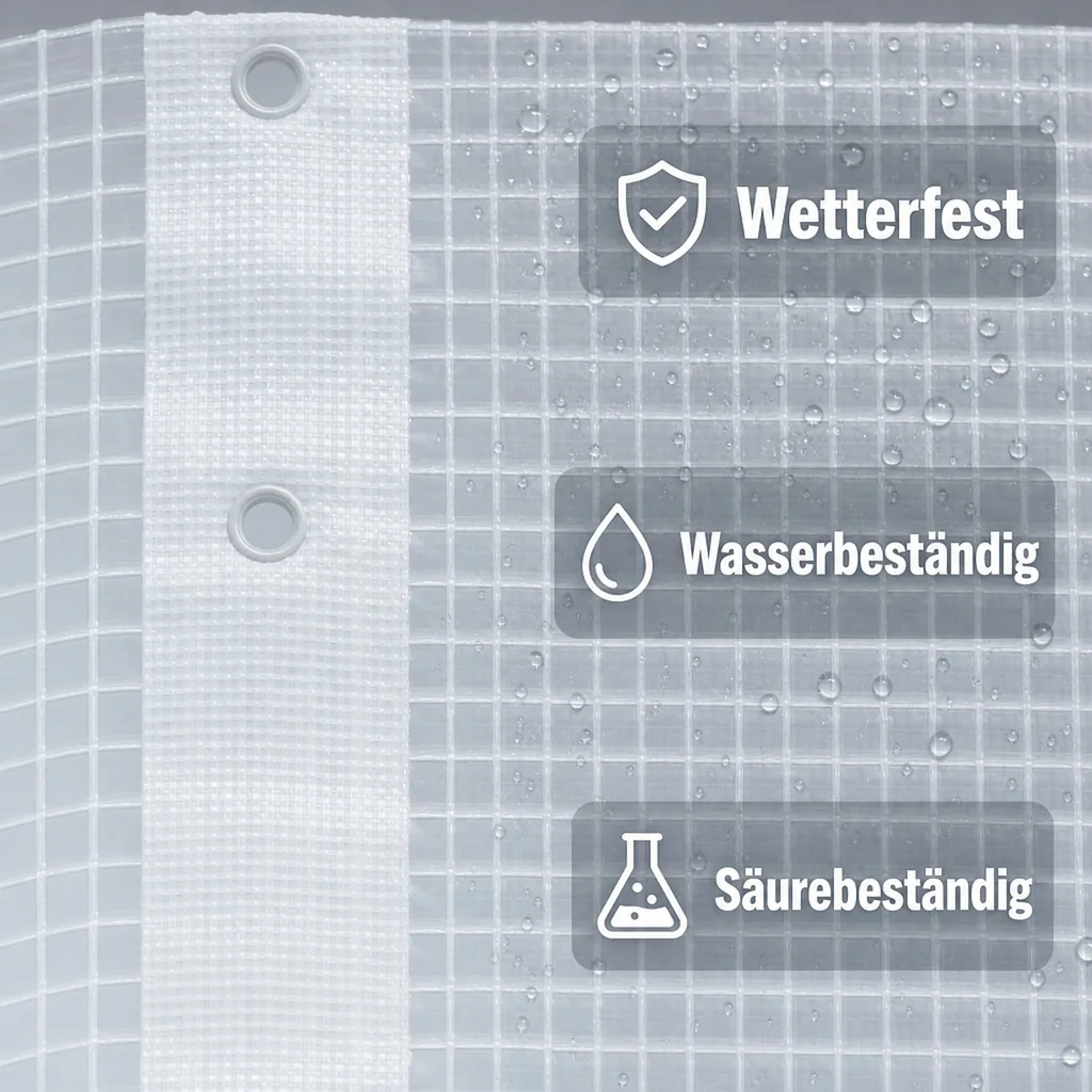 Gitterplane für Gerüste 2,70 x 20 m 200 g/m² Weiss/Transluzent