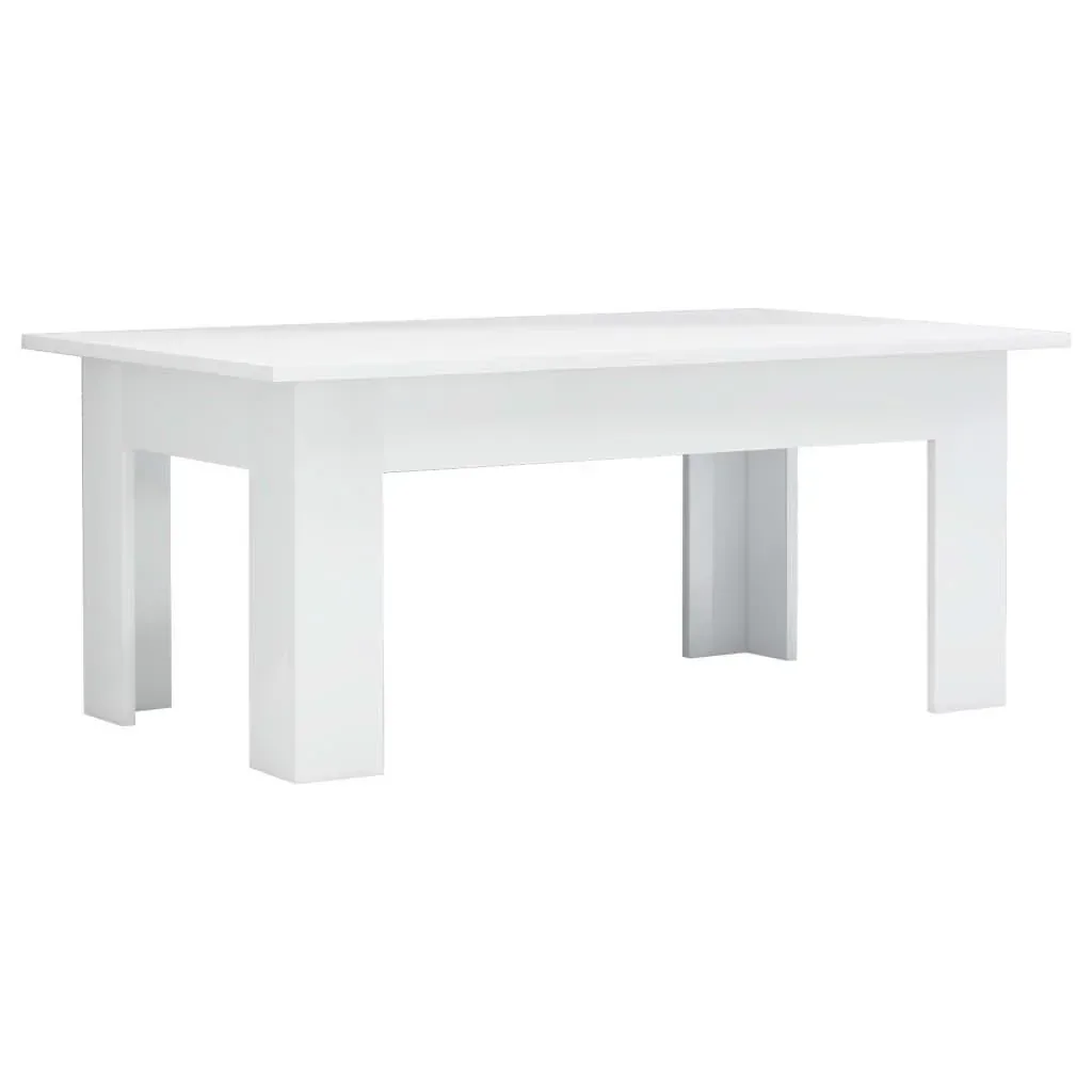 Couchtisch 100x60x42 cm Hochglanz-Spanplatte weiß