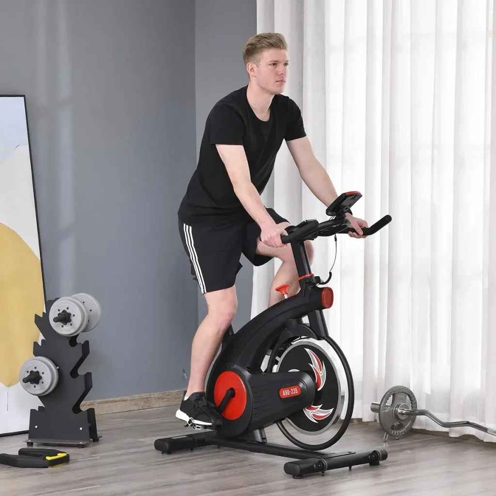 Fahrradtrainer Indoor Heimtrainer mit 8KG Schwungrad Home Gym Cycling Bike Trainer Fitnessfahrrad Stufenlos Widerstand S