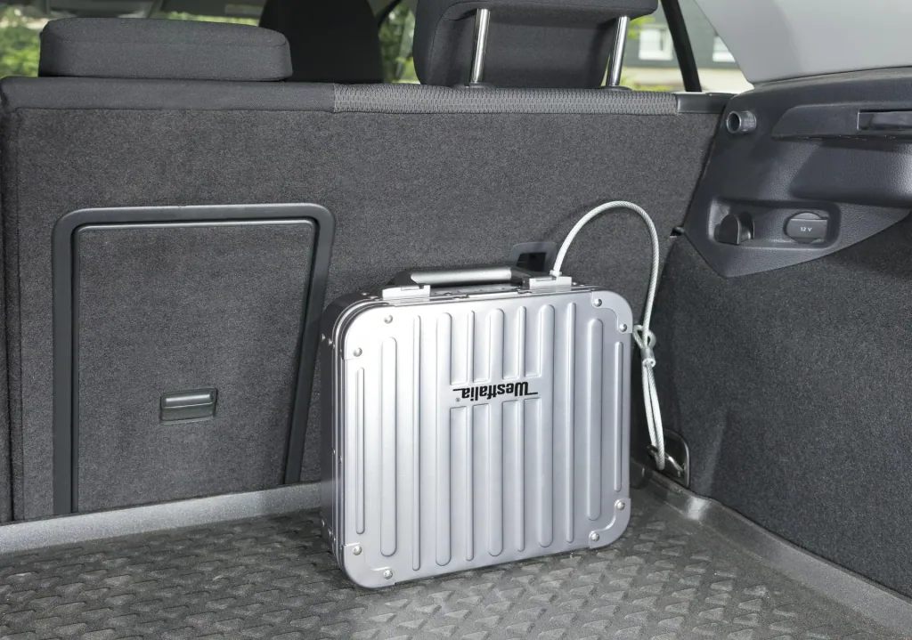 Aluminium-Sicherheits-Safe mit Digitalschloß und Sicherheitsdrahtseil