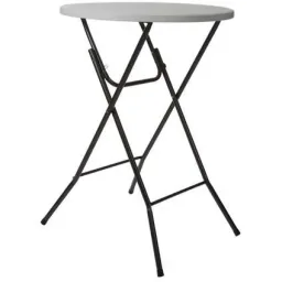 Runder Klapptisch inklusive Abdeckung - 80 x 110 cm (ø x H) - Weiß