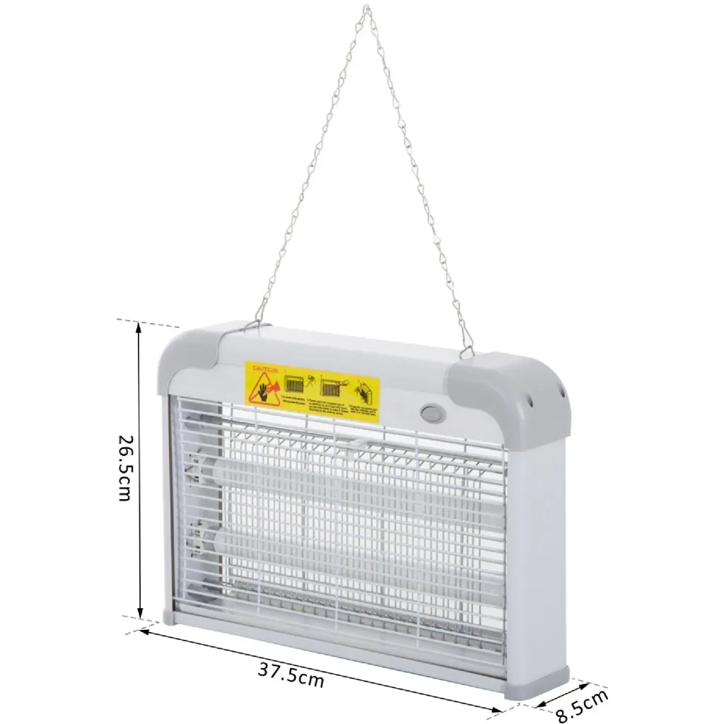 Insektenvernichter Mückenschutz elektrisch 20W Grau 37,5 x 8,5 x 26,5cm