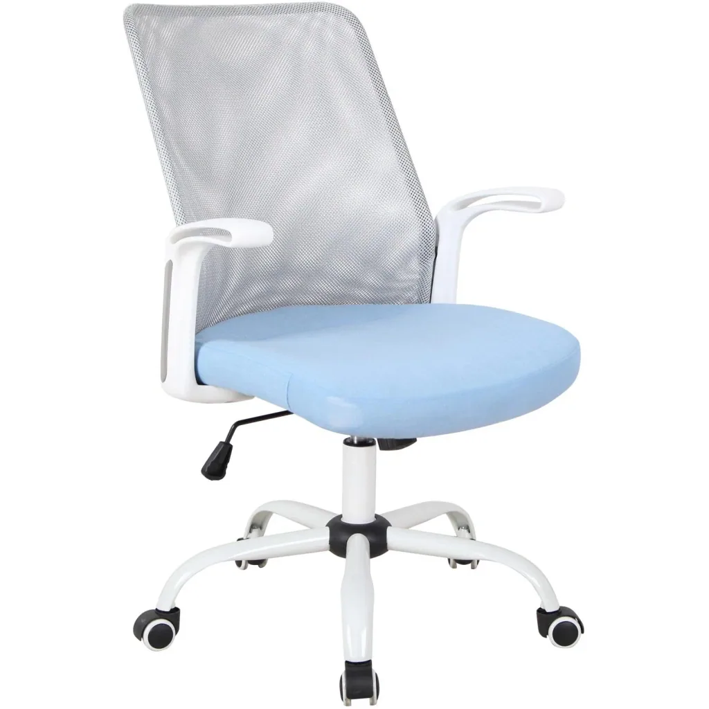 Bürostuhl Computerstuhl Drehstuhl Schreibtischstuhl höhenverstellbar Kunststoff Blau 63 x 61 x 93 101 cm